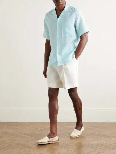 Zegna Convertible-Collar Oasi Linen Shirt - Men | Thumbnail 2