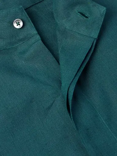 Zegna Grandad-Collar Oasi Linen Shirt - Men | Thumbnail 5