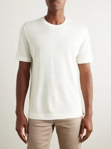 Zegna Linen T-Shirt - Men | Thumbnail 3