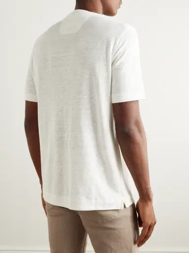 Zegna Linen T-Shirt - Men | Thumbnail 4