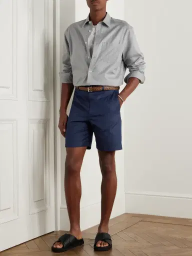 dunhill Straight-Leg Cotton-Twill Chino Shorts - Men | Thumbnail 2