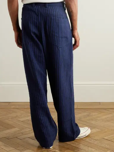 Kardo Yuki Wide-Leg Pleated Striped Cotton Suit Trousers - Men | Thumbnail 4 Kardo Yuki Wide-Leg Pleated Striped Cotton Suit Trousers - Men | Thumbnail 4