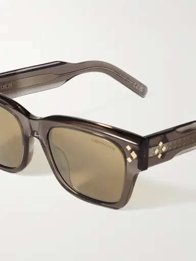 DIOR Eyewear CD Diamond S2I Havana Geometric Acetate and Silver-Tone Sunglasses - Men | Thumbnail 3 DIOR Eyewear CD Diamond S2I Havana Geometric Acetate and Silver-Tone Sunglasses - Men | Thumbnail 3
