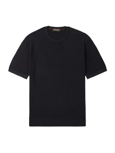Loro Piana Slim-Fit Cotton and Silk-Blend Piqué T-Shirt - Men | Thumbnail 1