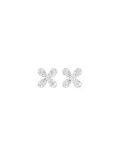 Wish Fine Jewelry 2.0ct Diamond 18K Gold Flower Earrings | Thumbnail 2 Wish Fine Jewelry 2.0ct Diamond 18K Gold Flower Earrings | Thumbnail 2
