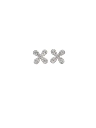 Wish Fine Jewelry 2.0ct Diamond 18K Gold Flower Earrings | Thumbnail 3 Wish Fine Jewelry 2.0ct Diamond 18K Gold Flower Earrings | Thumbnail 3