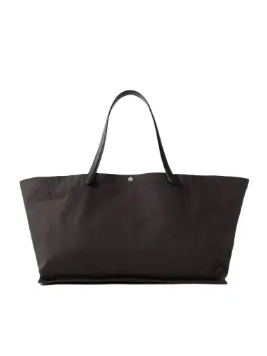 The Row Idaho Xl Leather-trimmed Cotton-canvas Tote | Thumbnail 1 The Row Idaho Xl Leather-trimmed Cotton-canvas Tote | Thumbnail 1