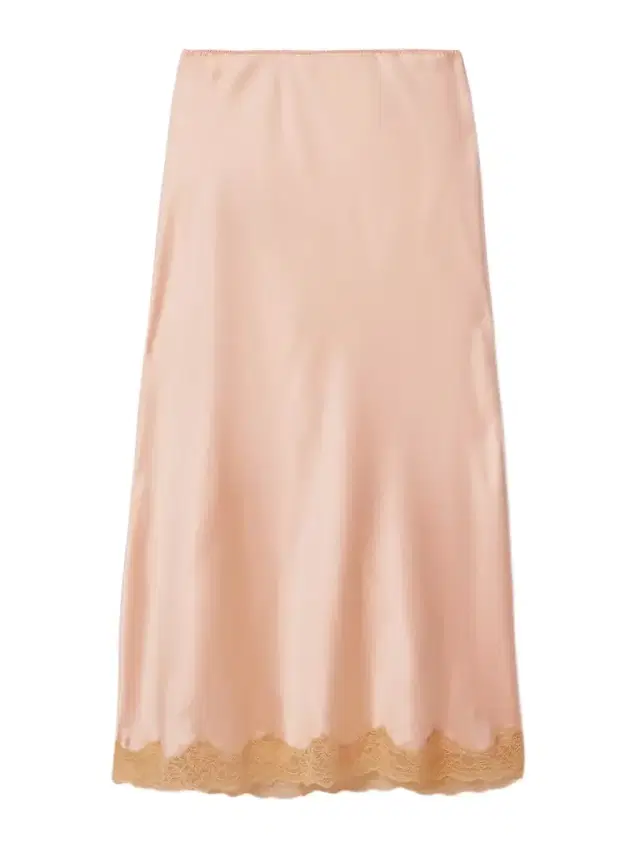 Irene Lace-trimmed Silk-charmeuse Skirt
