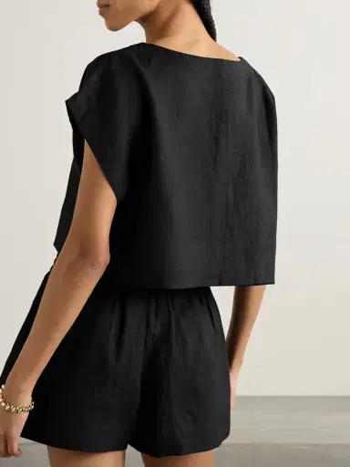 Suzie Kondi Kori Cropped Linen Top | Thumbnail 3 Suzie Kondi Kori Cropped Linen Top | Thumbnail 3