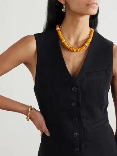 Lizzie Fortunato Laguna Gold-tone Beaded Necklace | Thumbnail 5