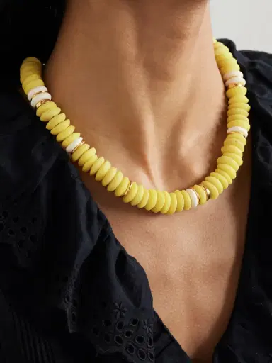 Lizzie Fortunato Laguna Gold-plated Beaded Necklace | Thumbnail 2