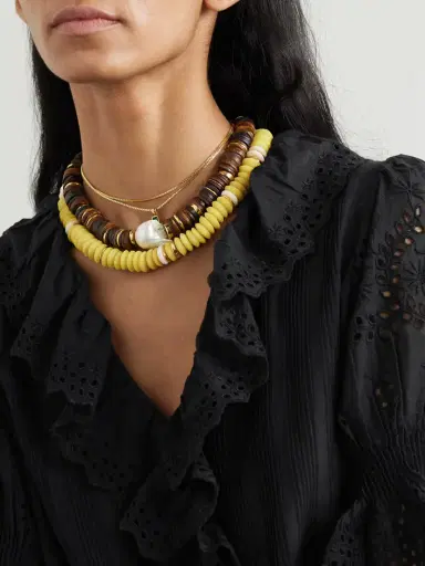 Lizzie Fortunato Laguna Gold-plated Beaded Necklace | Thumbnail 5