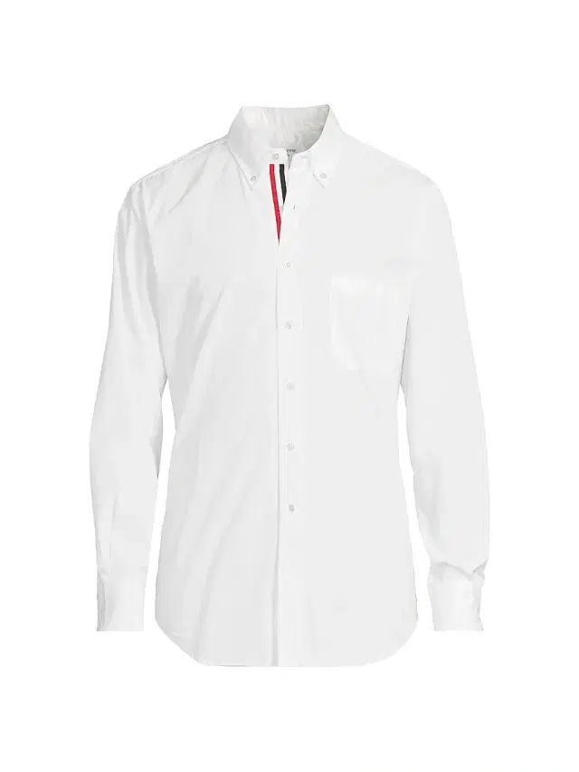 Thom Browne Men's RWB Stripe Classic-Fit Shirt - White