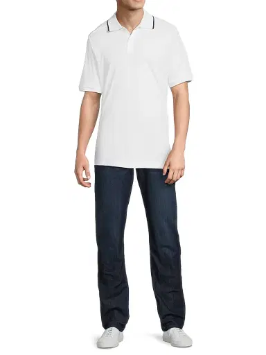 Eton Men's Tipped Collar Jersey Polo Shirt - White - Size XXL | Thumbnail 2