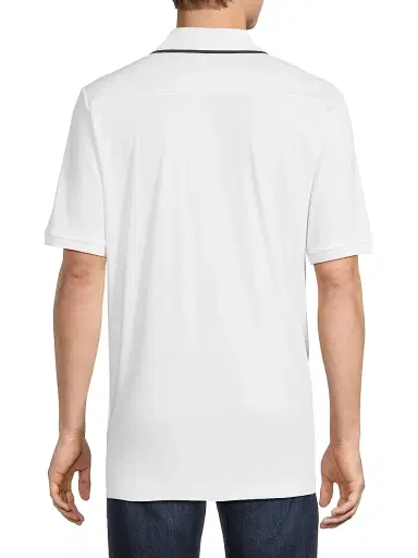 Eton Men's Tipped Collar Jersey Polo Shirt - White - Size XXL | Thumbnail 5