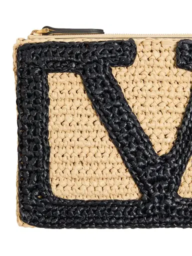 Valentino Garavani Women's Viva Superstar Synthetic Raffia Pouch | Thumbnail 6