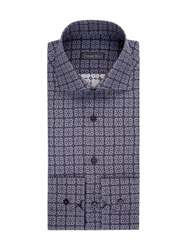 Stefano Ricci Men's Silk Salerno Shirt - Grey - Size 17.5 | Thumbnail 1