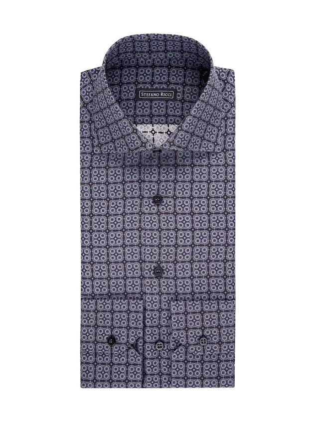 Men's Silk Salerno Shirt - Grey