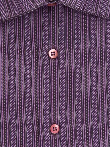 Stefano Ricci Men's Silk Recanati Shirt - Magenta - Size 17.5 | Thumbnail 4
