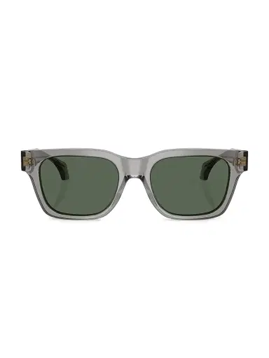 Versace Men's 52MM Square Sunglasses - Transparent Grey Olive | Thumbnail 2