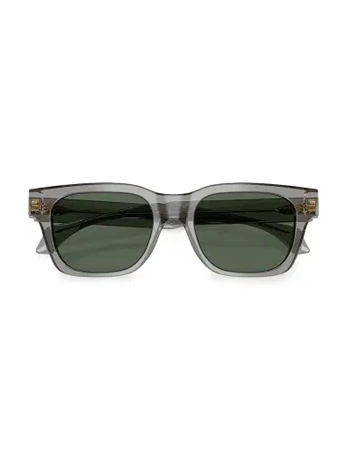 Versace Men's 52MM Square Sunglasses - Transparent Grey Olive | Thumbnail 5