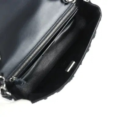 Chanel Chanel Mini Rectangular Flower Flap Bag Black, Navy and White Sequin Ruthenium Hardware | Thumbnail 8 Chanel Chanel Mini Rectangular Flower Flap Bag Black, Navy and White Sequin Ruthenium Hardware | Thumbnail 8