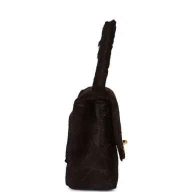 Chanel Vintage Chanel Micro Kelly Child Dark Brown Pony Hair Gold Hardware | Thumbnail 3 Chanel Vintage Chanel Micro Kelly Child Dark Brown Pony Hair Gold Hardware | Thumbnail 3