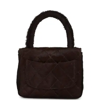 Chanel Vintage Chanel Micro Kelly Child Dark Brown Pony Hair Gold Hardware | Thumbnail 4 Chanel Vintage Chanel Micro Kelly Child Dark Brown Pony Hair Gold Hardware | Thumbnail 4