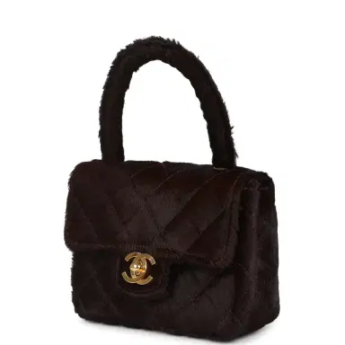Chanel Vintage Chanel Micro Kelly Child Dark Brown Pony Hair Gold Hardware | Thumbnail 5 Chanel Vintage Chanel Micro Kelly Child Dark Brown Pony Hair Gold Hardware | Thumbnail 5