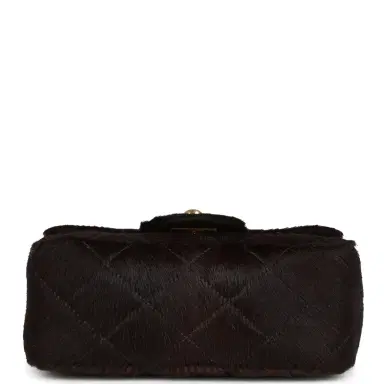 Chanel Vintage Chanel Micro Kelly Child Dark Brown Pony Hair Gold Hardware | Thumbnail 6 Chanel Vintage Chanel Micro Kelly Child Dark Brown Pony Hair Gold Hardware | Thumbnail 6