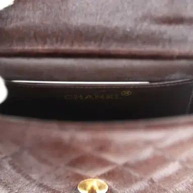Chanel Vintage Chanel Micro Kelly Child Dark Brown Pony Hair Gold Hardware | Thumbnail 8 Chanel Vintage Chanel Micro Kelly Child Dark Brown Pony Hair Gold Hardware | Thumbnail 8