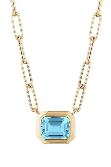 GOSHWARA Manhattan Blue Topaz Pendant Necklace | Thumbnail 1