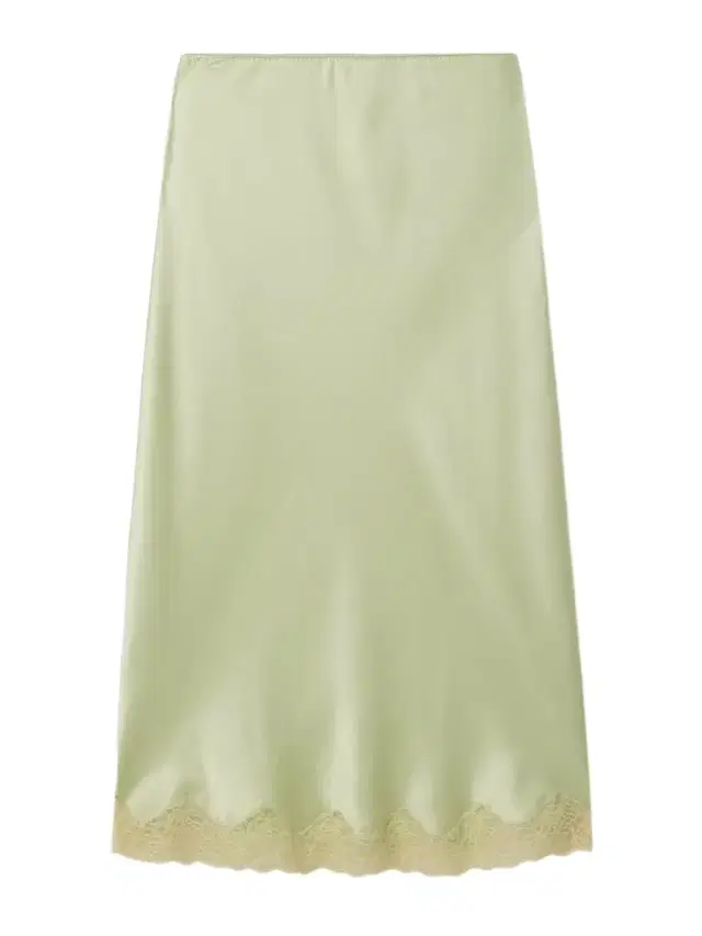 Irene Lace-trimmed Silk-charmeuse Skirt
