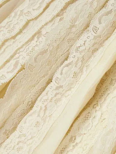 Chloé Gathered Silk-crepon And Cotton-blend Lace Shorts | Thumbnail 6