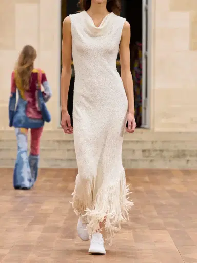 Gabriela Hearst Awar Fringed Silk-bouclé Maxi Dress | Thumbnail 4 Gabriela Hearst Awar Fringed Silk-bouclé Maxi Dress | Thumbnail 4