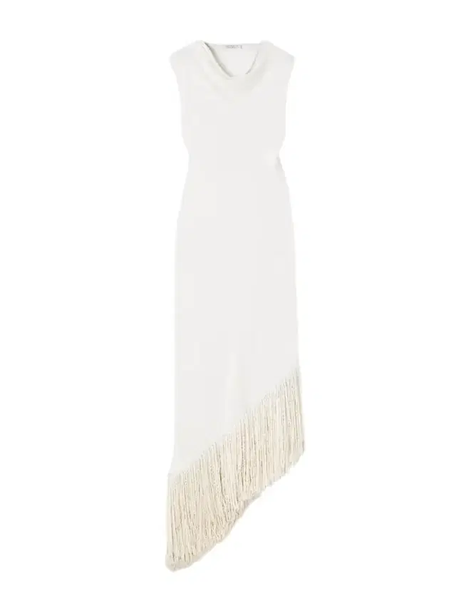 Awar Fringed Silk-bouclé Maxi Dress