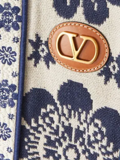 Valentino Garavani Antibes Large Leather-trimmed Floral-jacquard Tote | Thumbnail 4
