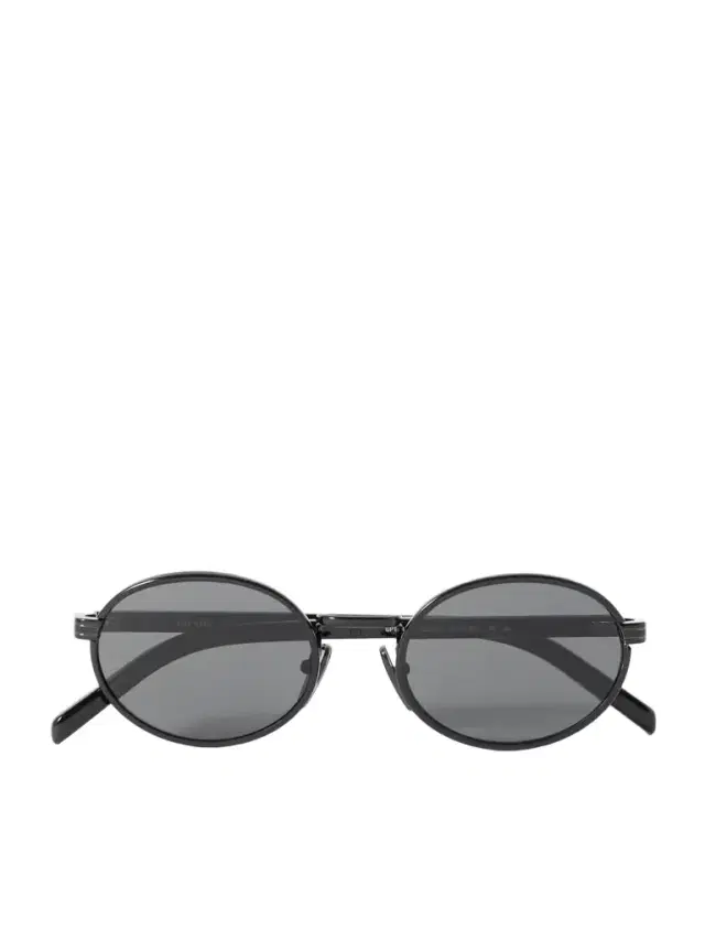 Oval-frame Metal Sunglasses