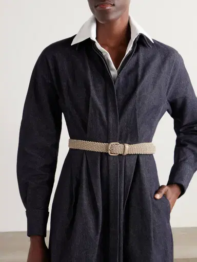 Charvet Woven Leather-trimmed Cord Belt | Thumbnail 2