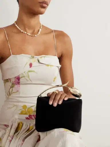 Erdem Bloom Mini Velvet Clutch Bag | Thumbnail 2
