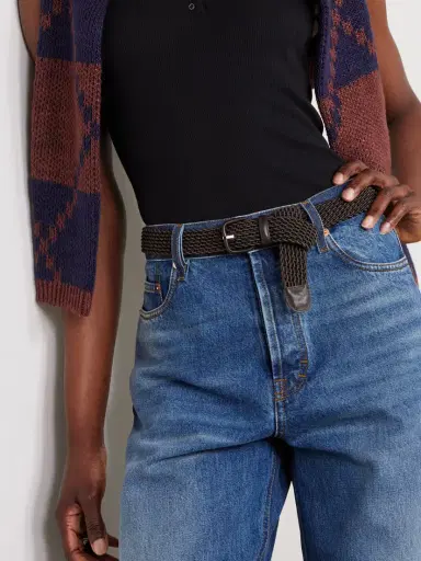 Charvet Woven Leather-trimmed Cord Belt | Thumbnail 2 Charvet Woven Leather-trimmed Cord Belt | Thumbnail 2