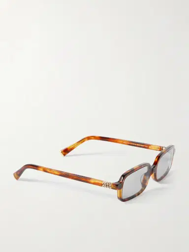 Miu Miu Eyewear Rectangular-frame Tortoiseshell Acetate Sunglasses | Thumbnail 3 Miu Miu Eyewear Rectangular-frame Tortoiseshell Acetate Sunglasses | Thumbnail 3