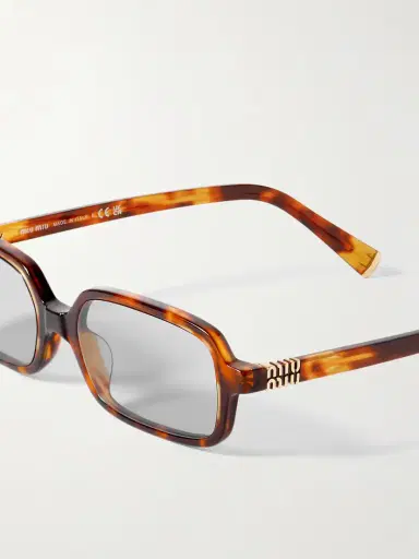 Miu Miu Eyewear Rectangular-frame Tortoiseshell Acetate Sunglasses | Thumbnail 4 Miu Miu Eyewear Rectangular-frame Tortoiseshell Acetate Sunglasses | Thumbnail 4