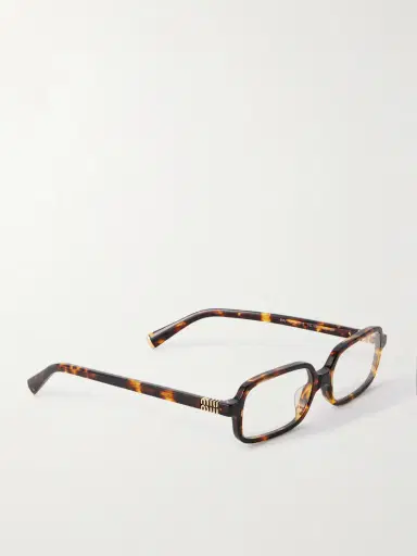 Miu Miu Eyewear Rectangular-frame Tortoiseshell Acetate Optical Glasses | Thumbnail 3 Miu Miu Eyewear Rectangular-frame Tortoiseshell Acetate Optical Glasses | Thumbnail 3