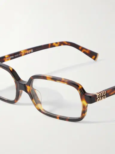 Miu Miu Eyewear Rectangular-frame Tortoiseshell Acetate Optical Glasses | Thumbnail 4 Miu Miu Eyewear Rectangular-frame Tortoiseshell Acetate Optical Glasses | Thumbnail 4
