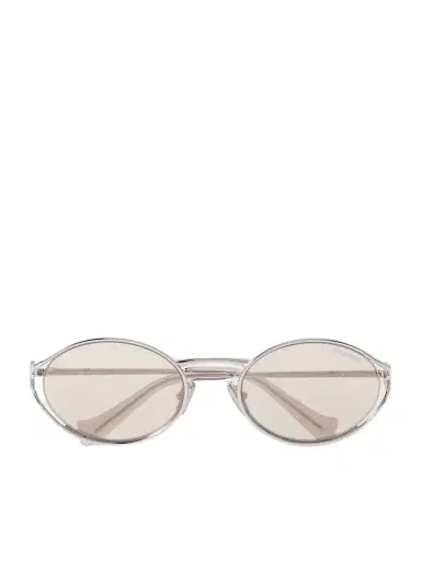 Miu Miu Eyewear Oval-frame Silver-tone Sunglasses | Thumbnail 1