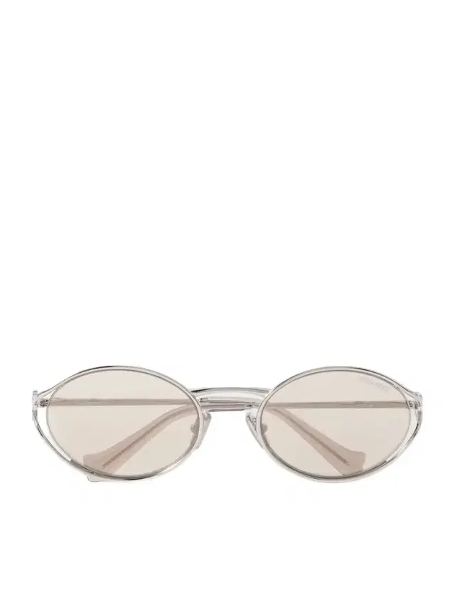 Miu Miu Eyewear Oval-frame Silver-tone Sunglasses