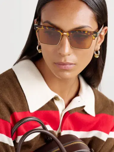 Miu Miu Eyewear Square-frame Tortoiseshell Acetate And Gold-tone Sunglasses | Thumbnail 2