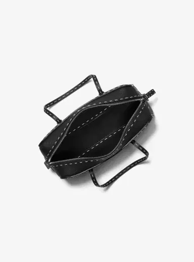 Michael Kors Collection Roberta Hand-Stitched Pebbled Leather Satchel | Thumbnail 14