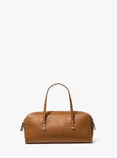 Michael Kors Collection Roberta Hand-Stitched Pebbled Leather Satchel | Thumbnail 6